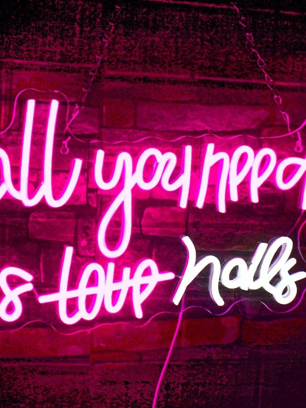All You Need is Nails Neon Sign Pink LED Wall Light for Beauty Salon Decor